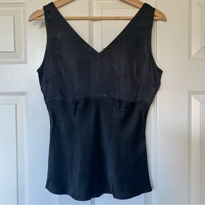 Silk V Neck sleeveless tank top